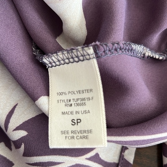 Purple Floral Blouse | West Kei | Small - Petite - Picture 9 of 10
